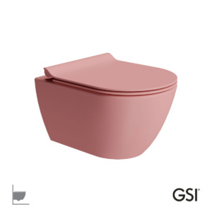 λεκάνη κρεμαστή baby pink σομόν pura blush swirl με αποσπώμενο κάλυμμα απαλού κλεισίματος gsi