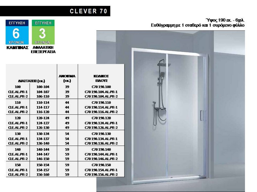 Clever_70_kampina_ efthigrammi_190_cm_diastaseis
