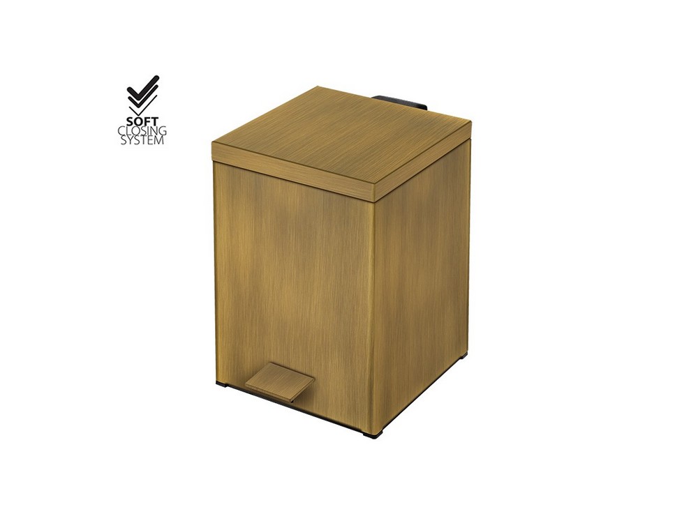 90677_M25_bronze_mat_xartodoxeio_tetragono_5lt_soft_close_kalathaki_loutrou_sanco